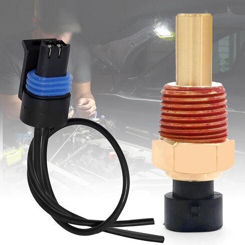 Lidscura Differential Oil Temperature Sensor 5055401 Connector Pigtail Plug Replacement for Peterbilt 379 Kenworth T600A T660 T800 1987-2007 Replaces #Q21-1002 505-5401 Q211002 in Kuwait