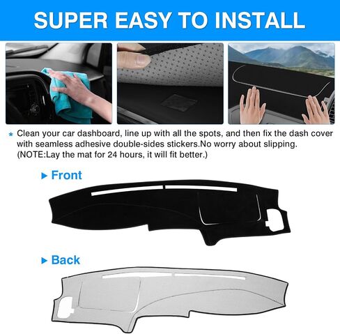 Autorder Dashboard Cover Mat Fit for 2023 2024 2025 Toyota Crown Accessories Dash Cover Flannel Dash Mat Sunshade Glare UV Rays Protector in Kuwait
