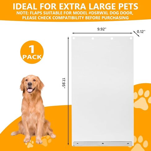Doggy Door Replacement Flap Compatible with Ruff Weather XL Dog Door, 9 4/5" x 17.75" Sturdy Dog Door Replacement Flap Pet Door Replacement Flap with Metal Strip(One Pack) in Saudi Arabia