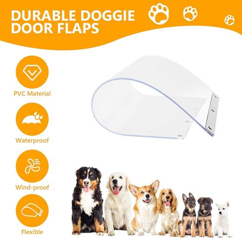 Doggy Door Replacement Flap Compatible with Ruff Weather XL Dog Door, 9 4/5" x 17.75" Sturdy Dog Door Replacement Flap Pet Door Replacement Flap with Metal Strip(One Pack) in Saudi Arabia
