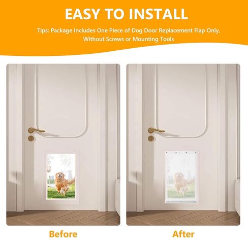 Doggy Door Replacement Flap Compatible with Ruff Weather XL Dog Door, 9 4/5" x 17.75" Sturdy Dog Door Replacement Flap Pet Door Replacement Flap with Metal Strip(One Pack) in Saudi Arabia