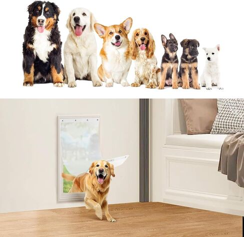 Doggy Door Replacement Flap Compatible with Ruff Weather XL Dog Door, 9 4/5" x 17.75" Sturdy Dog Door Replacement Flap Pet Door Replacement Flap with Metal Strip(One Pack) in Saudi Arabia