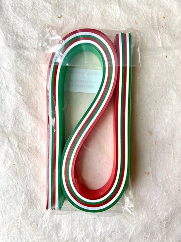 1" Red, Green, White Holiday~ Paper Strips for German, Froebel, Moravian Stars & Weaving in Kuwait