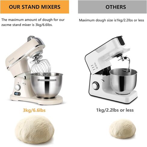 8.4QT Commercial Stand Mixer 800W with Aluminum Die Casting Meets the Standard of NSF/ANSI 8-2023, Mixers Kitchen Electric Stand Mixer with Stainless Steel 8L Bowl, Dough Hook, Whisk and Beater in Kuwait