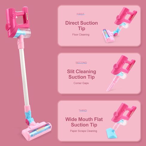 Jenilily Detachable Kids Cleaning Toy Set - Broom Dustpan Mop Brush Rag, Play Housekeeping Kit, Really STEM Toddler Clean Toys Gift for Girls & Boys 1-3 in Saudi Arabia