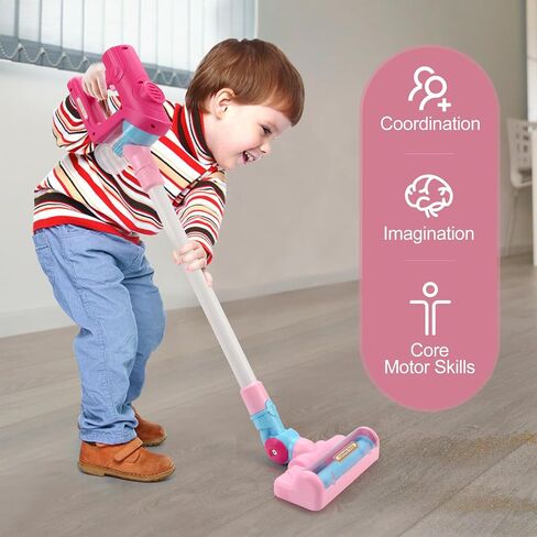 Jenilily Detachable Kids Cleaning Toy Set - Broom Dustpan Mop Brush Rag, Play Housekeeping Kit, Really STEM Toddler Clean Toys Gift for Girls & Boys 1-3 in Saudi Arabia