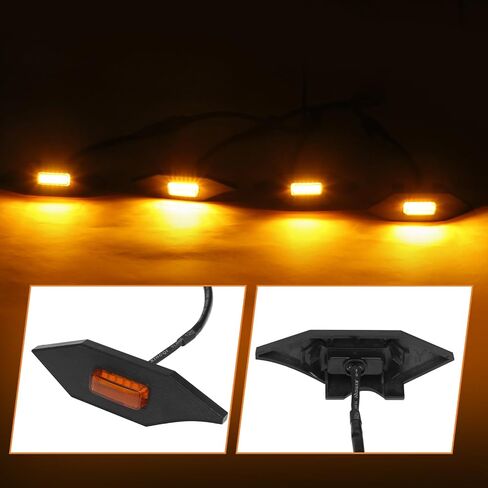 4PCS LED Grill Light with Fuse Adaptor & Wire Harness for Toyota Tacoma 2016-2019 TRD PRO OEM Front Bumper，Amber Yellow Raptor Grille Light Kit(Not Fit Tacoma Off Road & Sport) in Saudi Arabia