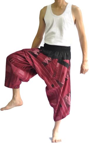 Men's Samurai Pants One Size Black and White Graphic Design in Saudi Arabia