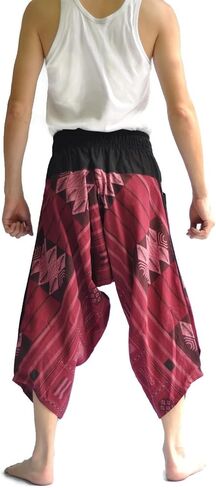 Men's Samurai Pants One Size Black and White Graphic Design in Saudi Arabia