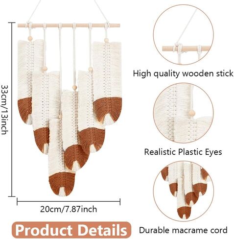 ORIGACH DIY Macrame ريشة الجدار شنقا عدة بوهو الأبيض والرمادي الداكن ريشة نسيج Macrame عدة للبالغين المبتدئين اليدوية ريفي Macrame الريش ورقة الجدار شماعات ديكور لغرفة المعيشة غرفة نوم in Kuwait