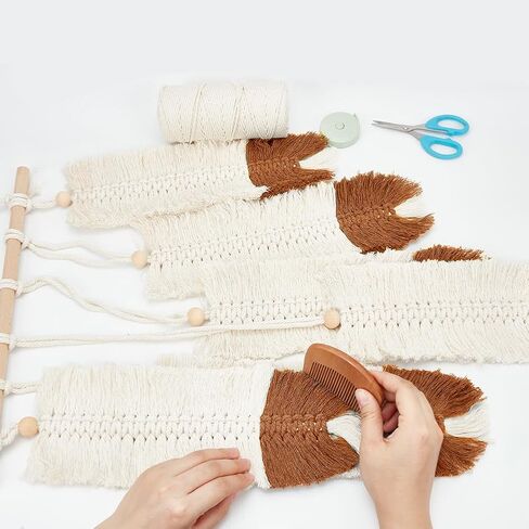 ORIGACH DIY Macrame ريشة الجدار شنقا عدة بوهو الأبيض والرمادي الداكن ريشة نسيج Macrame عدة للبالغين المبتدئين اليدوية ريفي Macrame الريش ورقة الجدار شماعات ديكور لغرفة المعيشة غرفة نوم in Kuwait