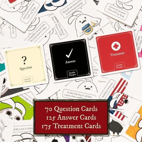 Exploding Kittens Horrible Therapist: إصدار إضافي مروع - لعبة بطاقات حيث تقوم بعمل رسوم كاريكاتورية غير سارة للغاية - لعبة بطاقات للبالغين من 3 إلى 8 لاعبين، للأعمار من 17 عامًا فما فوق - ألعاب الحفلات وليلة الألعاب العائلية in Kuwait