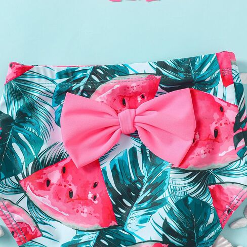 LYSMuch Baby Girl Bikini Swimsuit Tassel Toddler Floral Bow Swimsuit(Purple, 2-3Years) in Kuwait