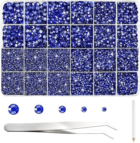 NACHLYNN 35700 Pcs Resin Rhinestones Kits 12 Colors Flatback Round Jelly Rhinestones with Tweezers Glue Pen 3 mm Bedazzling Non Hotfix Crystal Gems for Nail DIY Crafts Face Tumblers Mugs Clothing in Saudi Arabia