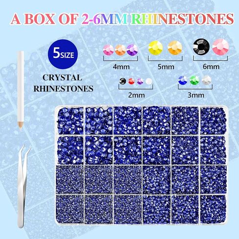 NACHLYNN 35700 Pcs Resin Rhinestones Kits 12 Colors Flatback Round Jelly Rhinestones with Tweezers Glue Pen 3 mm Bedazzling Non Hotfix Crystal Gems for Nail DIY Crafts Face Tumblers Mugs Clothing in Saudi Arabia