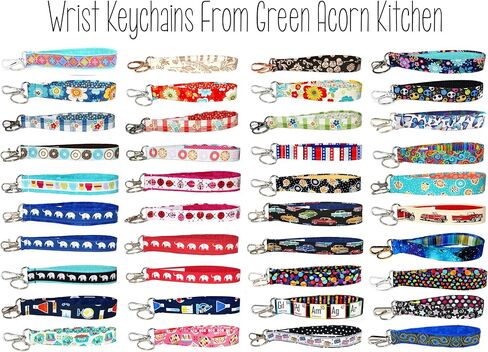 Camper Keychain - Aqua Blue Camping Key Fob Strap - 1 x 6 Inch Loop - Vintage Car & Trailer - Van - Fifth Wheel - Truck Camper - A-Frame Trailer - Cute Camping Gift - Handmade by Green Acorn Kitchen in Saudi Arabia
