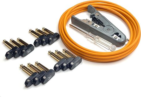 Kurrent Electric Solderless Guitar Pedal Cable Kit 6 Pack for Pedalboard Right Angle Low Profile Connectors for Custom Pedalboard in Saudi Arabia