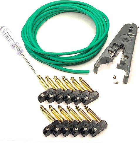 Kurrent Electric Solderless Guitar Pedal Cable Kit 6 Pack for Pedalboard Right Angle Low Profile Connectors for Custom Pedalboard in Saudi Arabia