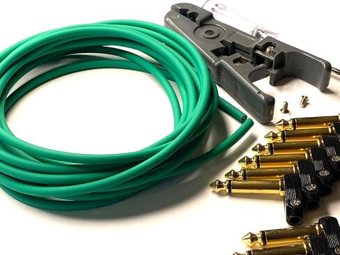 Kurrent Electric Solderless Guitar Pedal Cable Kit 6 Pack for Pedalboard Right Angle Low Profile Connectors for Custom Pedalboard in Saudi Arabia