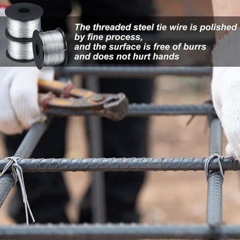10 Rolls Rebar Tie Wire Coil 1/32 0.8 mm Tying Wire Rebar Tie Tool, 360 ft Rebar Tie Gun Wire for Automatic Rebar Tie Wire Twister, 3600 ft Totally in Saudi Arabia