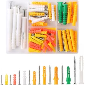 مستر. Pen- مثبتات ومسامير للحوائط الجافة، 190 قطعة، مجموعة متنوعة، طقم مرساة ومسامير للحوائط الجافة، طقم مرساة ومسامير للحوائط الجافة، براغي ومرساة للحوائط الجافة، مرساة للحوائط الجافة in Kuwait