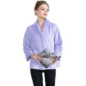 Loungees The Zermatt Drop Needle Plush Shawl Collar Bed Jacket in Kuwait