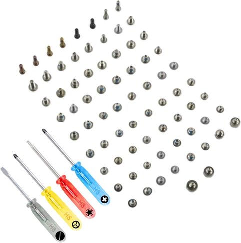 MMOBIEL Screw Set Replacement Compatible with iPhone 11 Pro 2019 - Complete Set 2 Pcs of Each Pentalobe Screw - Incl. 4 screwdrivers and Cloth in Saudi Arabia