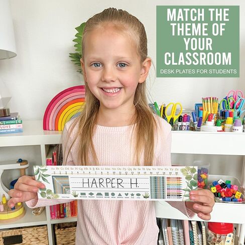 25 Colorful Desk Name Plates for Classroom - Classroom Name Tags for Desk, Desk Name Tags for Classroom, Student Name Tags for Desks, Student Name Plates for Desks Classroom, Name Plate for Desk Kids in Saudi Arabia