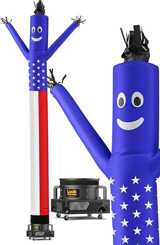 LookOurWay Air Dancers Wacky Waving Inflatable Tube Man Set - 20 Feet Tall Inflatable Dancing Man with Blower for Business Advertising - Red in Kuwait