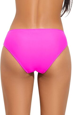Tempt Me Women Black Strappy Bikini Bottom Full Coverage Bathing Suit Bottoms High Cut Swimsuit Bottom L in Saudi Arabia