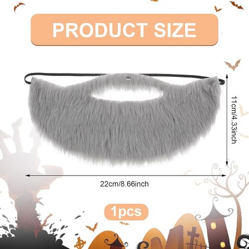 Lusofie Brown Fake Beard Elasticity Fake Mustache Multipurpose Shrek Costume for Male Makeup Cosplay Halloween Party Supplies in Saudi Arabia