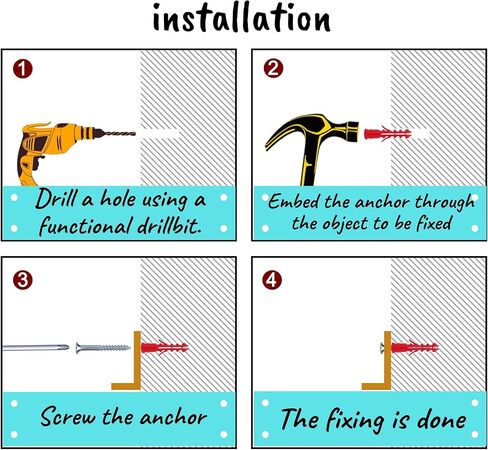 مستر. Pen- مثبتات ومسامير للحوائط الجافة، 190 قطعة، مجموعة متنوعة، طقم مرساة ومسامير للحوائط الجافة، طقم مرساة ومسامير للحوائط الجافة، براغي ومرساة للحوائط الجافة، مرساة للحوائط الجافة in Kuwait