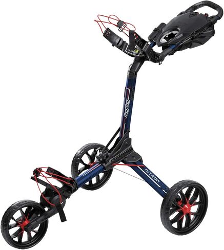 Bag Boy Nitron 3 Wheel Golf Push Cart, Easy 1 Step Open and Fold, Scorecard Console, Beverage Holder, Mobile Device Holder, Handle Mounted Parking Brake in Saudi Arabia