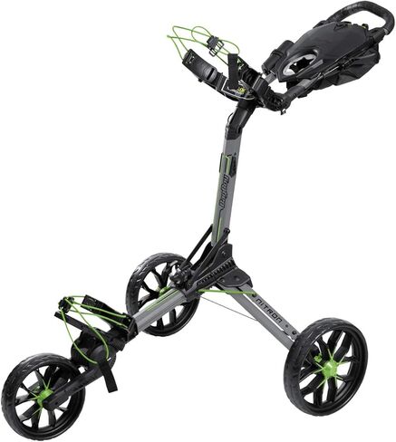 Bag Boy Nitron 3 Wheel Golf Push Cart, Easy 1 Step Open and Fold, Scorecard Console, Beverage Holder, Mobile Device Holder, Handle Mounted Parking Brake in Saudi Arabia