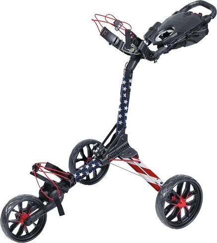 Bag Boy Nitron 3 Wheel Golf Push Cart, Easy 1 Step Open and Fold, Scorecard Console, Beverage Holder, Mobile Device Holder, Handle Mounted Parking Brake in Saudi Arabia