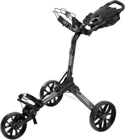 Bag Boy Nitron 3 Wheel Golf Push Cart, Easy 1 Step Open and Fold, Scorecard Console, Beverage Holder, Mobile Device Holder, Handle Mounted Parking Brake in Saudi Arabia