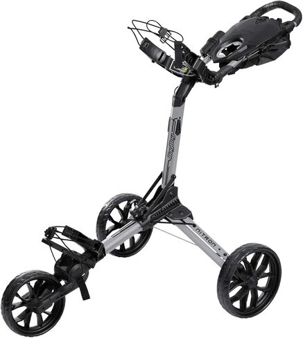 Bag Boy Nitron 3 Wheel Golf Push Cart, Easy 1 Step Open and Fold, Scorecard Console, Beverage Holder, Mobile Device Holder, Handle Mounted Parking Brake in Saudi Arabia