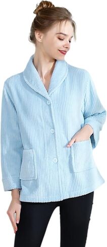 Loungees The Zermatt Drop Needle Plush Shawl Collar Bed Jacket in Saudi Arabia