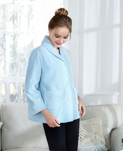 Loungees The Zermatt Drop Needle Plush Shawl Collar Bed Jacket in Saudi Arabia