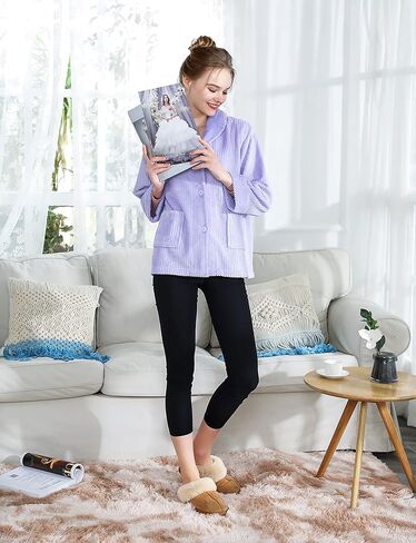 Loungees The Zermatt Drop Needle Plush Shawl Collar Bed Jacket in Kuwait