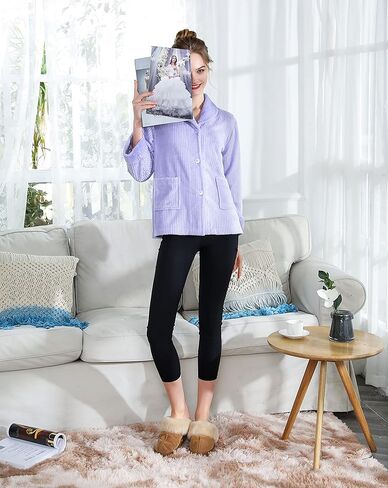 Loungees The Zermatt Drop Needle Plush Shawl Collar Bed Jacket in Kuwait