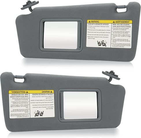 Left Driver Side Sun Visor Without Light Fit for Toyota Tacoma 2005 2006 2007 2008 2009 2010 2011 2012, Replace for 74320-04181-E1 (Beige) in Saudi Arabia