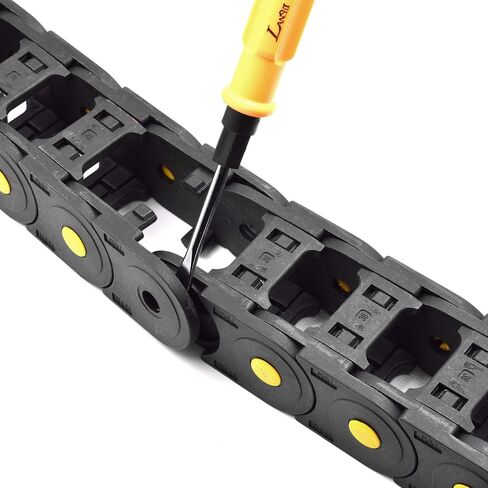Plastic Drag Chain Cable Carrier Open Type with End Connectors R125 35 x 75mm L1000mm for Electrical CNC Router Machines in Saudi Arabia