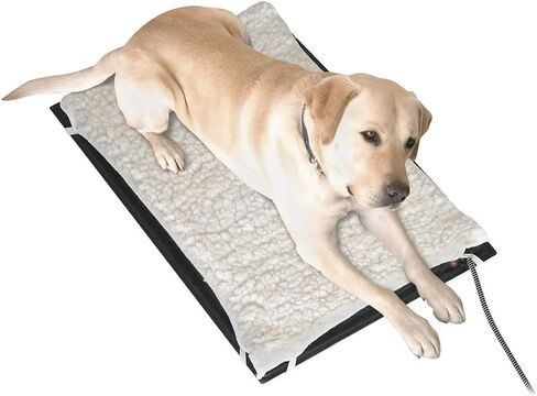 Farm Innovators Model HM-60S Small 13-Inch by 19-Inch Plastic Heated Pet Mat with Fleece Cover, 60-Watt, Black in Saudi Arabia