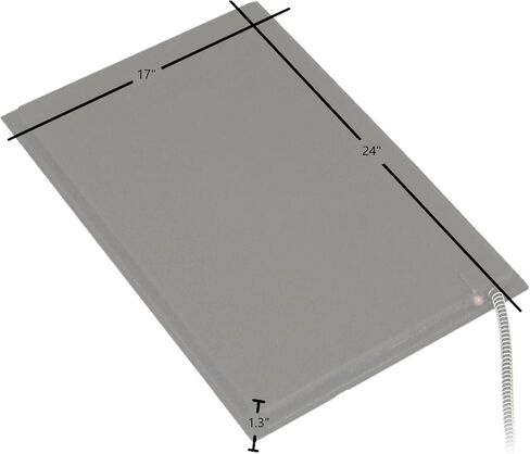 Farm Innovators Model HM-60S Small 13-Inch by 19-Inch Plastic Heated Pet Mat with Fleece Cover, 60-Watt, Black in Saudi Arabia