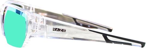 Raze Eyewear Sonar Fishing Sunglasses Tortoise Gloss Frames Polarized Smoke Blue Z Mirror Lens in Saudi Arabia