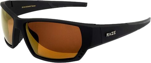 Raze Eyewear Sonar Fishing Sunglasses Tortoise Gloss Frames Polarized Smoke Blue Z Mirror Lens in Saudi Arabia