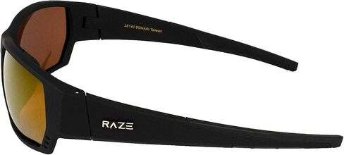 Raze Eyewear Sonar Fishing Sunglasses Tortoise Gloss Frames Polarized Smoke Blue Z Mirror Lens in Saudi Arabia