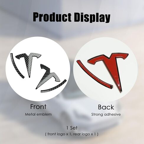 ملصقات شعار Powlamks Model Y، ملحقات شعار أسود لامع (أسود لامع موديل Y in Kuwait