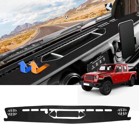 Autorder Dashboard Cover Mat for 2014-2023 Jeep Cherokee Accessories Dash Cover Flannel Dash Mat Sunshade Glare UV Rays Protector (Not Fit Grand Cherokee) in Saudi Arabia
